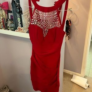 Red w silver detailing dress